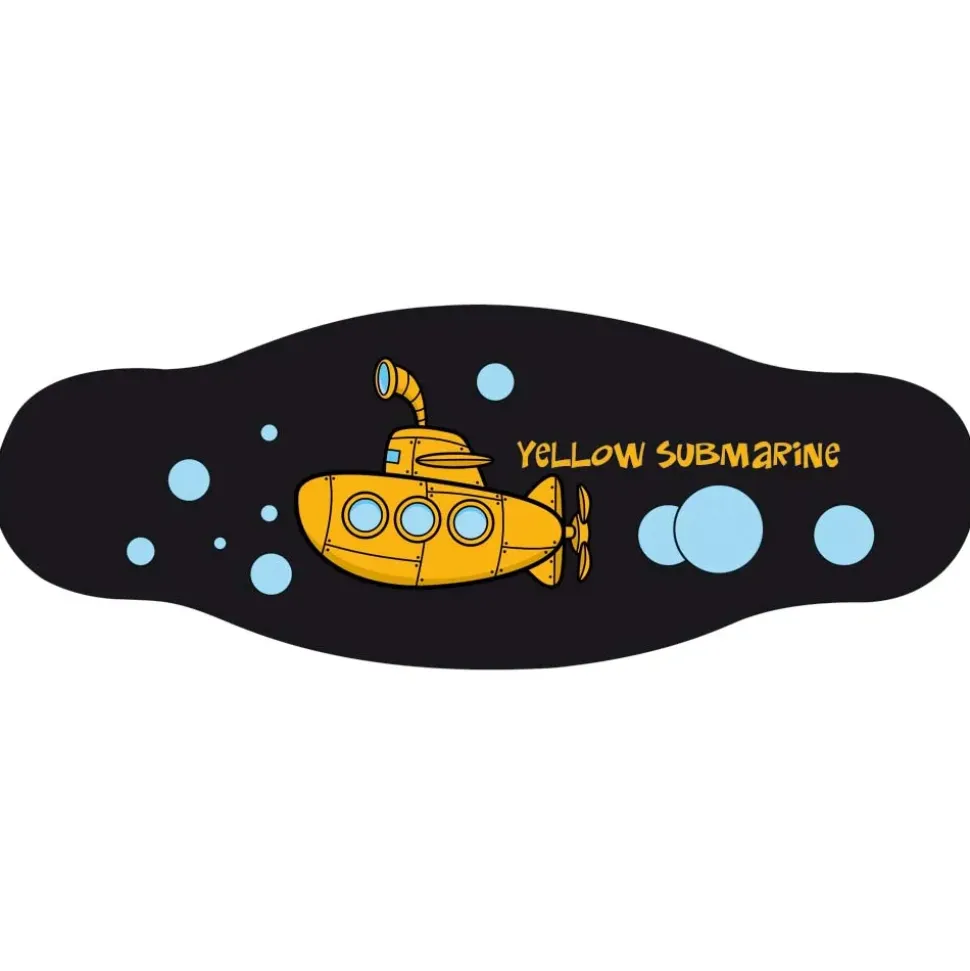 Best Divers Funda para la correa de la máscara de buceo Yellow Submarine Double Velcro Tape