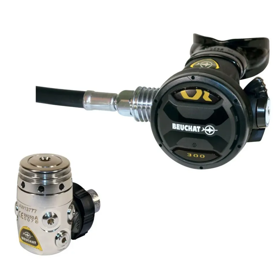 Beuchat Conjunto de regulador de buceo VR300 DIN 300 Bar