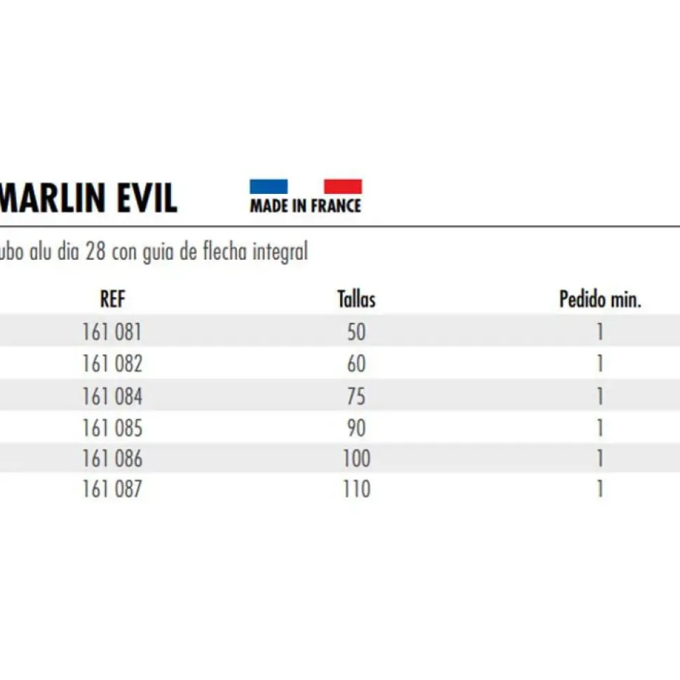 Beuchat Fusil de pesca submarina de gomas Marlin Evil Aluminium With Guide