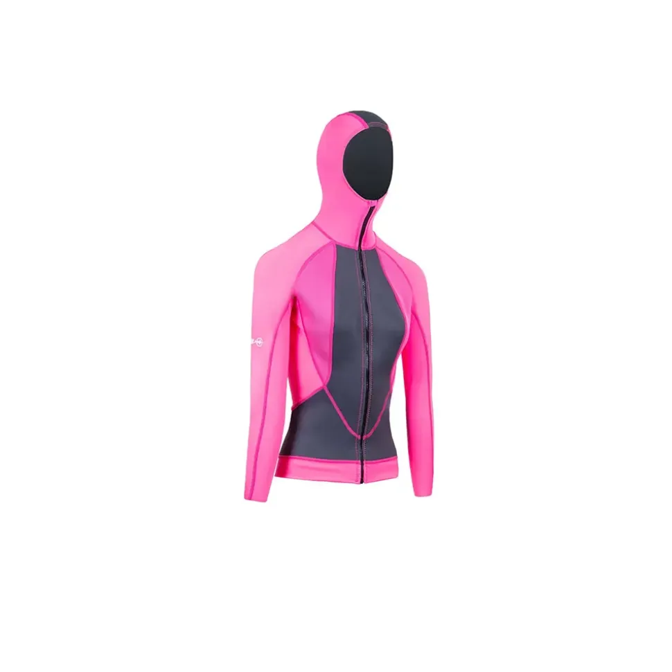 Beuchat Rash guard manga larga con cremallera entera Atoll With Hood