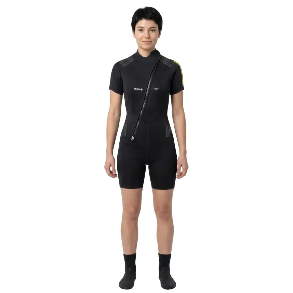 Beuchat Shorty de manga corta para mujer 1DIVE Without Hood 3 mm