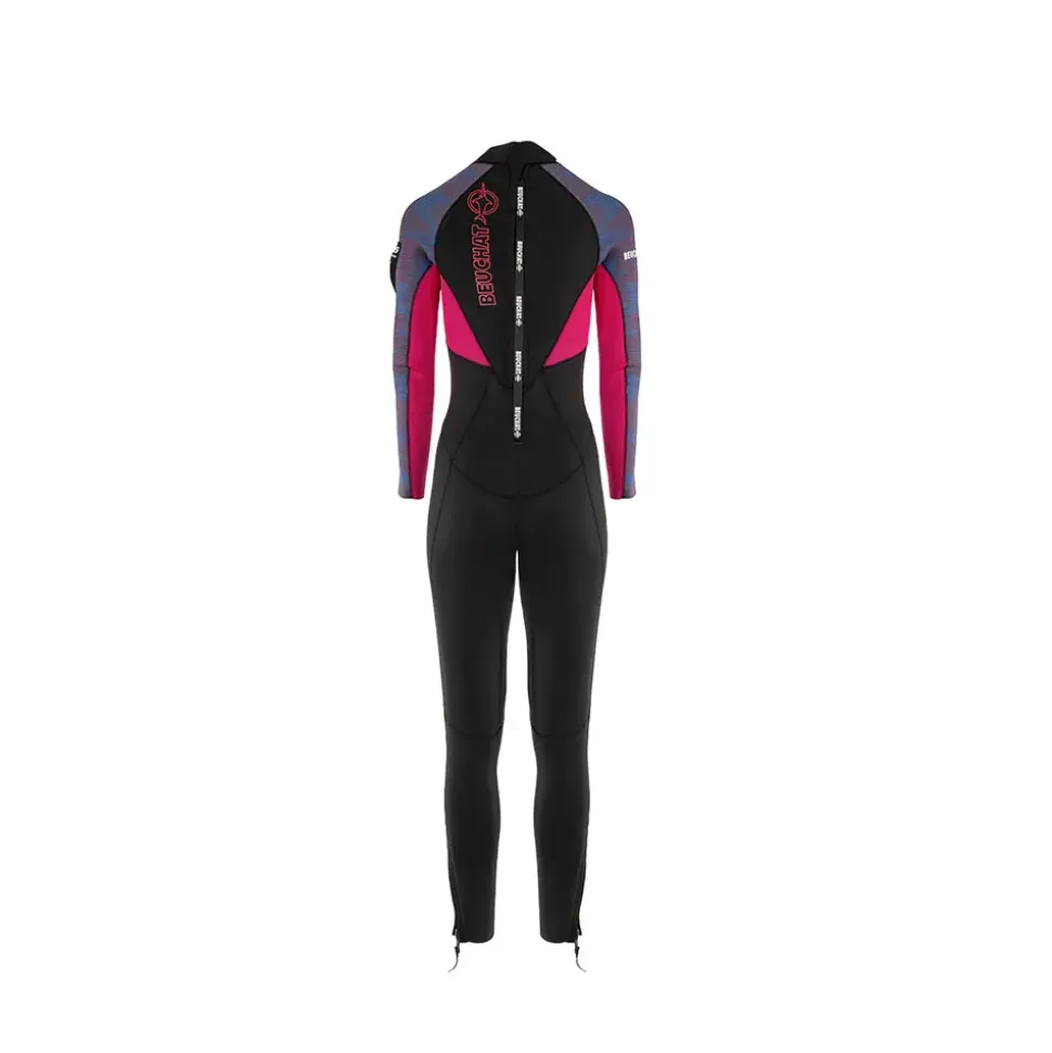 Beuchat Traje de neopreno de manga larga para mujer para marcha acuática Aquatrek 5/4/3 mm