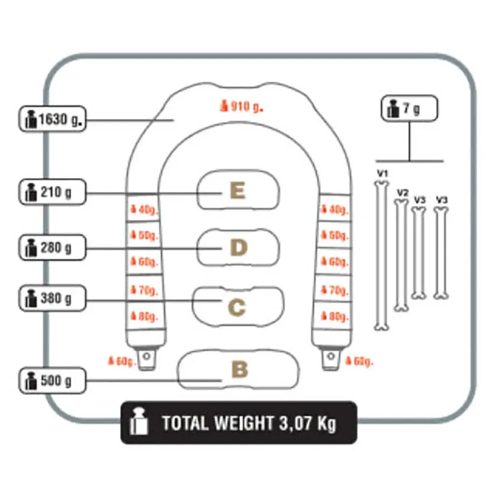 C4 Freediving Collar de lastre D&D