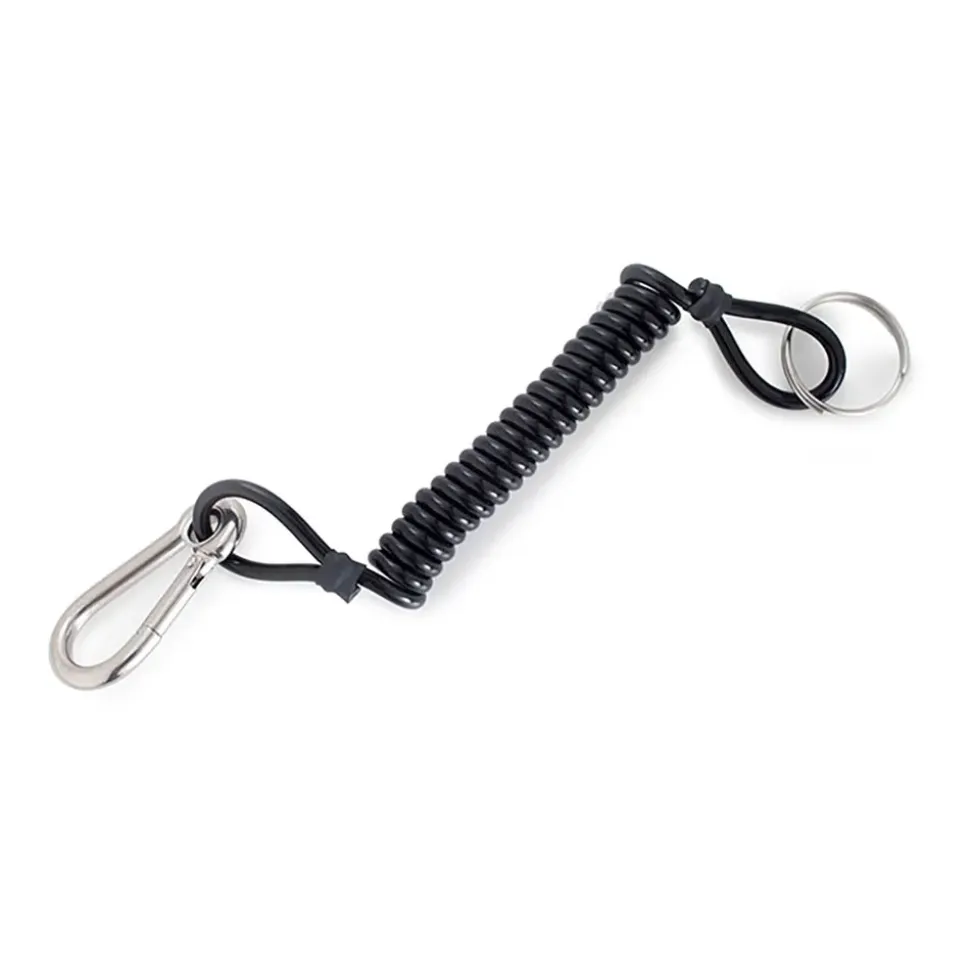 Divemarine Acollador de poliuretano en espiral con kevlar® y mosquetón con anilla partida 60 mm