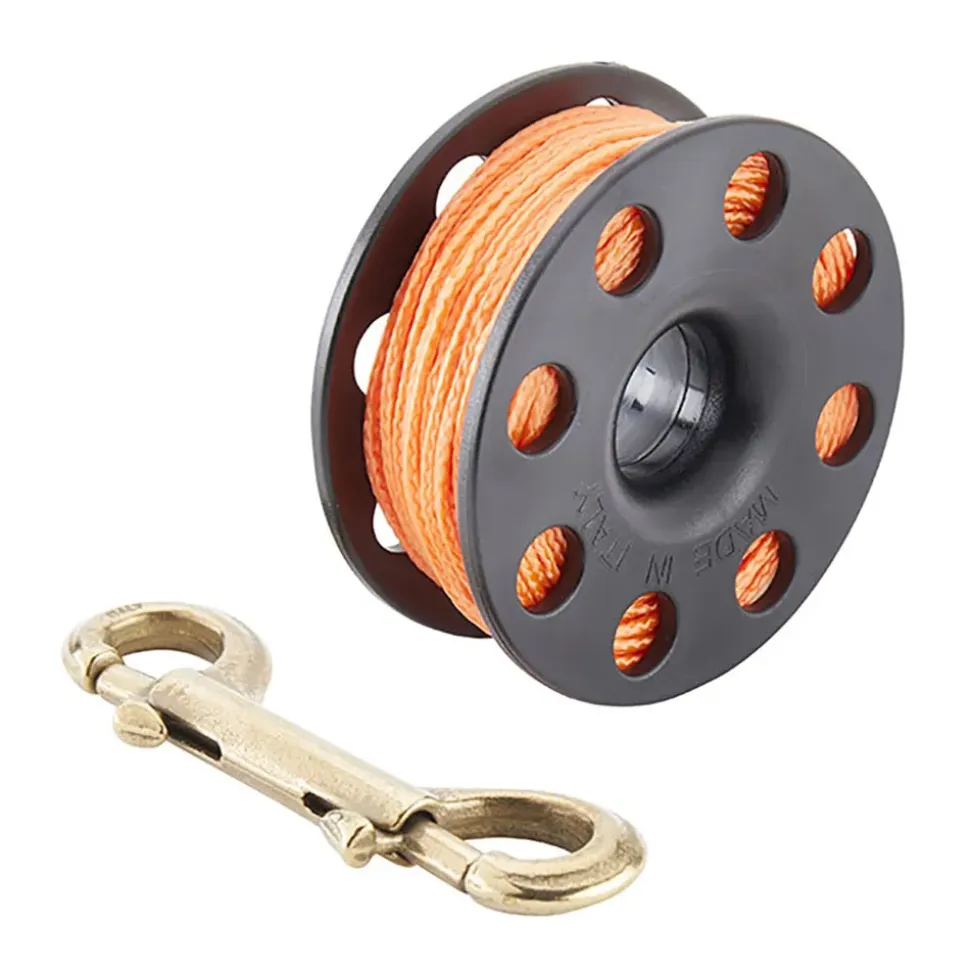 Divemarine Bobina 15 m LineBrass Bolt Snap 90 mm Compact Finger