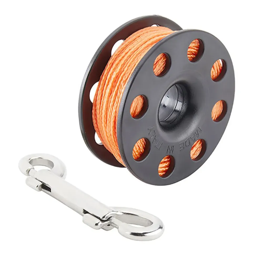 Divemarine Bobina 15 m LineStainless Steel Bolt Snap 90 mm Compact Finger