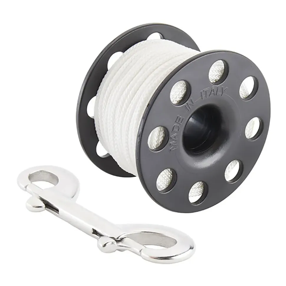 Divemarine Bobina 30 m LineStainless Steel Bolt Snap 100 mm Delrin Finger