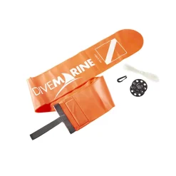 Divemarine Boya de señalización Big Delrin Finger Reel Empty 15 m White Nylon Cord Simple Safety PVC