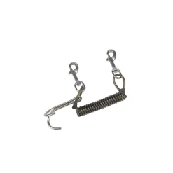 Divemarine Extensor de cordón de bobina de alambre con doble gancho Acero inoxidable 76 mm