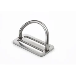 Divemarine Hebilla de cincha con anillo en D soldado a 45° Acero inoxidable 50 mm