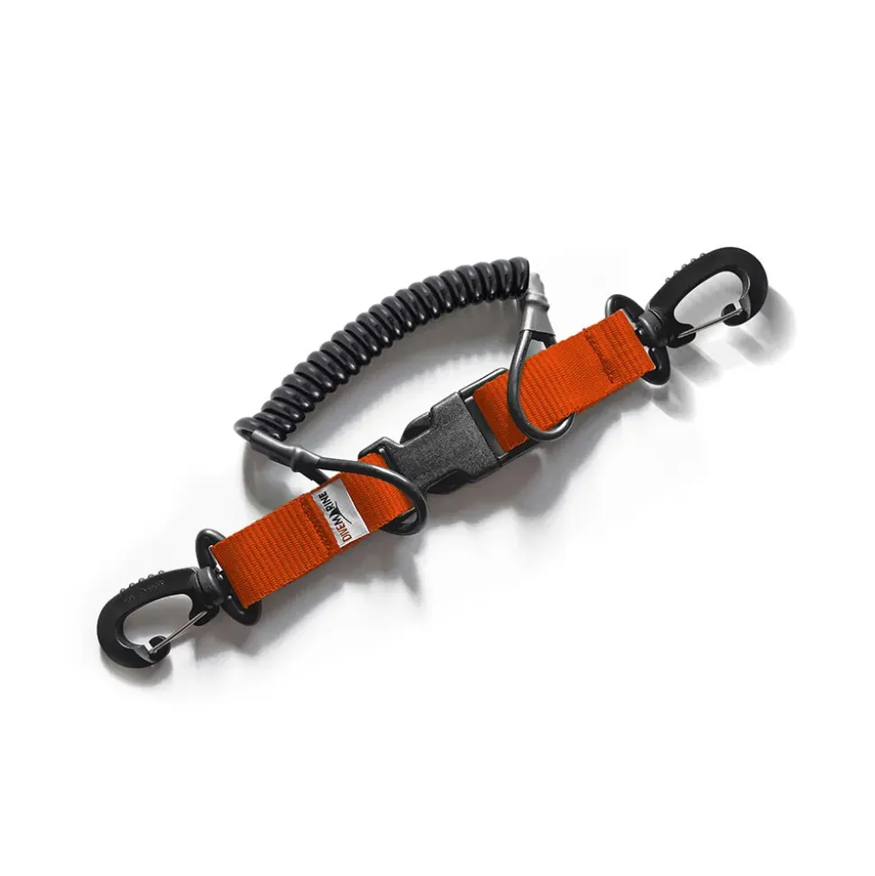 Divemarine Mosquetón Aramidic Lining Cable Double Acetalic Big Spring Hook