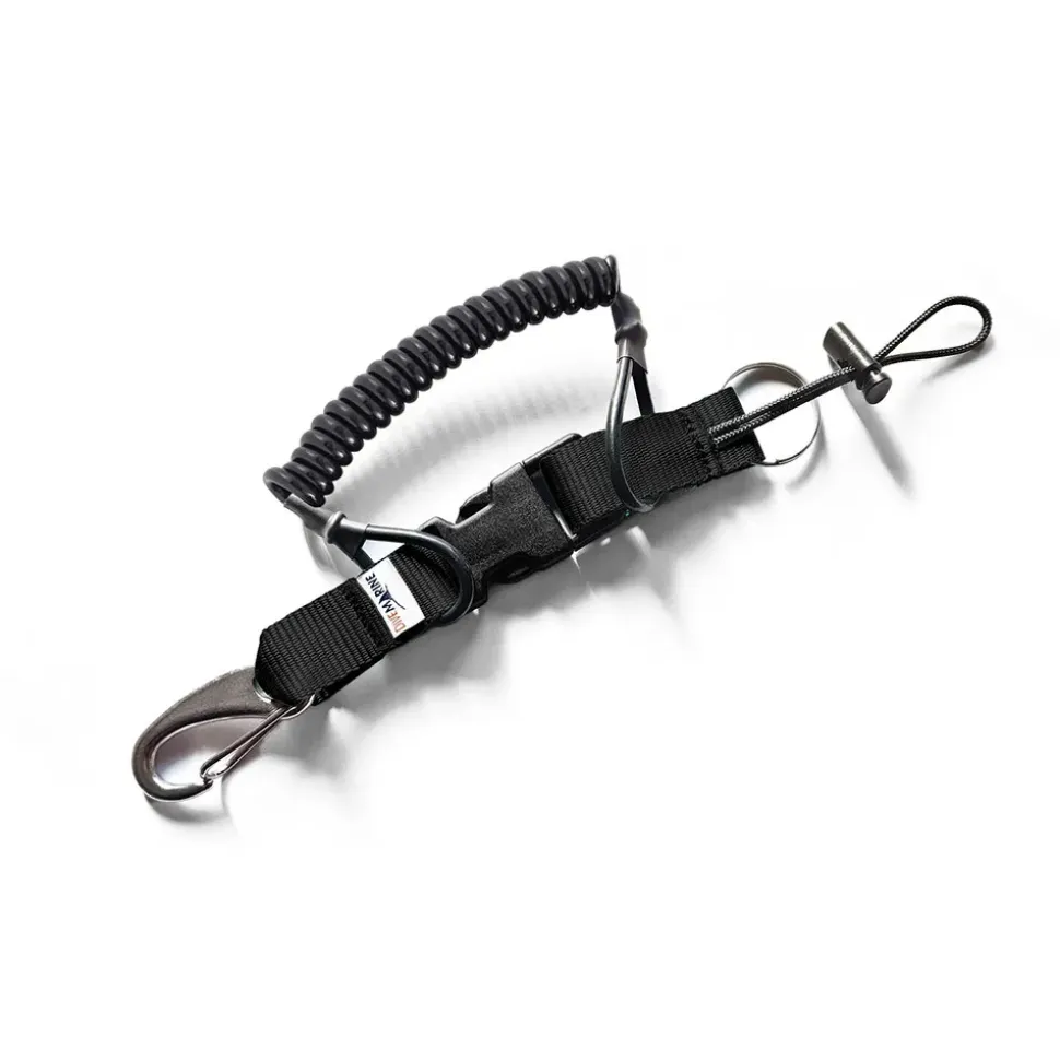 Divemarine Mosquetón Aramidic Lining Cable Stainless Steel 70 mm Spring Snap