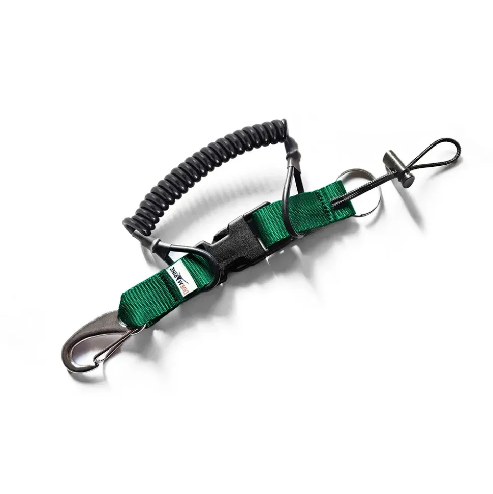 Divemarine Mosquetón Aramidic Lining Cable Stainless Steel 70 mm Spring Snap