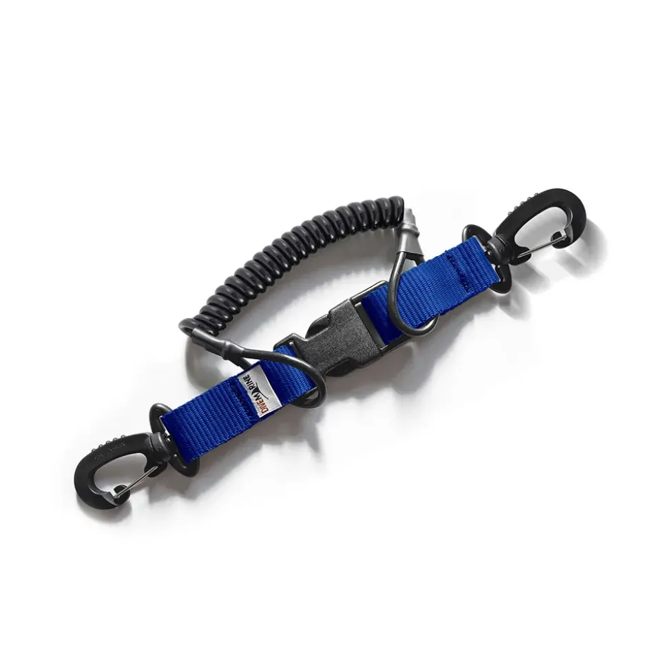 Divemarine Mosquetón Aramidic Lining Cable Double Acetalic Big Spring Hook