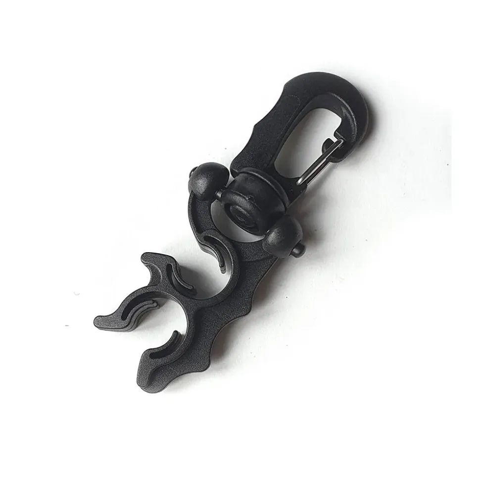 Divemarine Soporte de manguera doble compacto con bloqueo giratorio Acero inoxidable