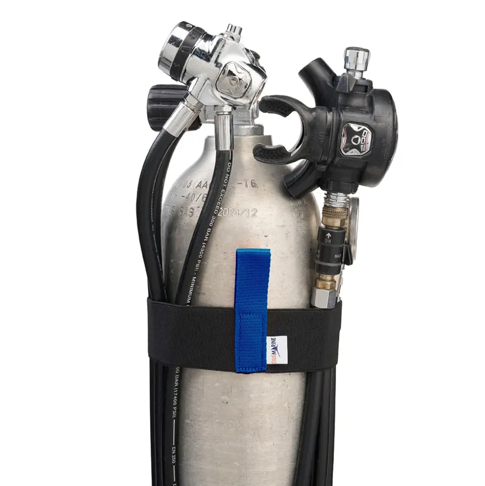 Divemarine Sujetador de banda elástica con cincha para botella S40 60 mm