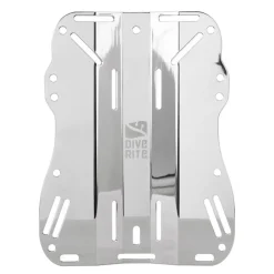 Dive Rite Placa trasera corta Acero inoxidable