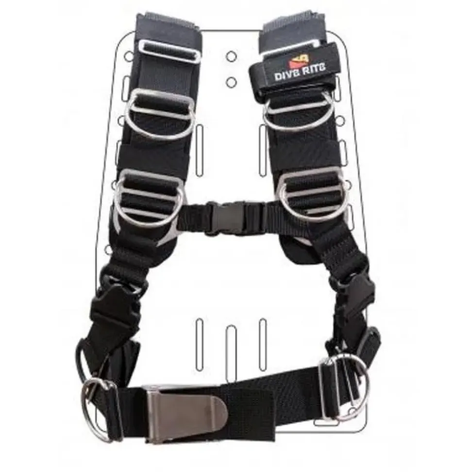 Dive Rite Sistema de arnés sin placa trasera Transplate
