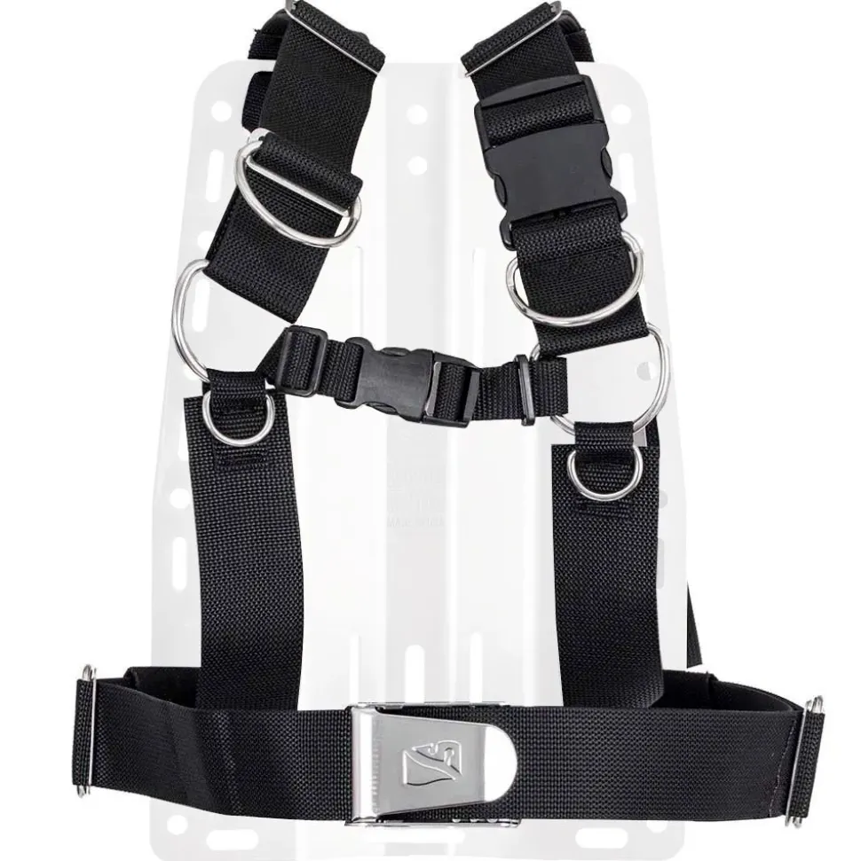 Dive Rite Sistema de arnés sin placa trasera Delux Quick Release