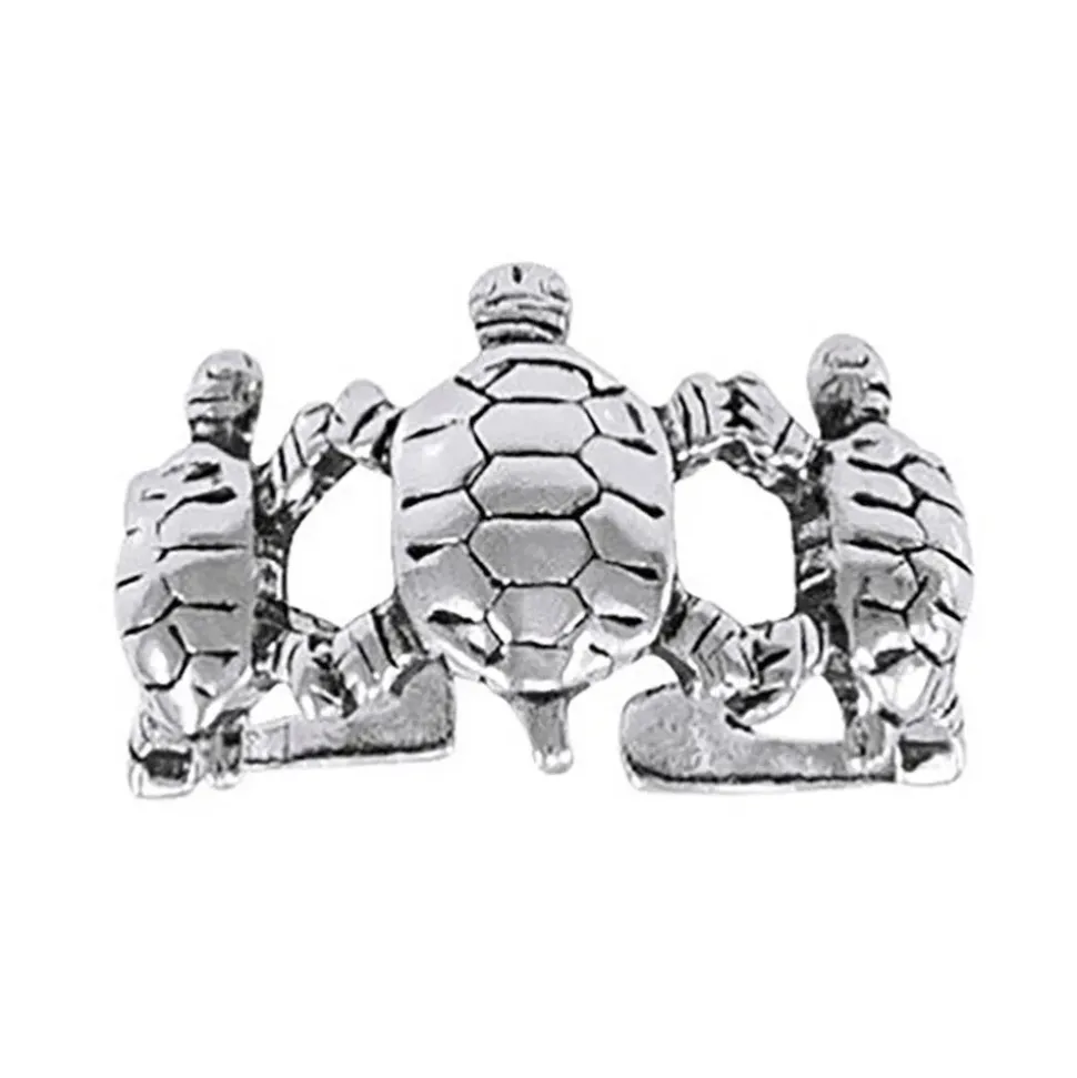 Dive Silver Anillo de pie de tortuga