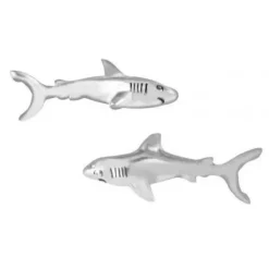 Dive Silver Pendientes Medium Shark