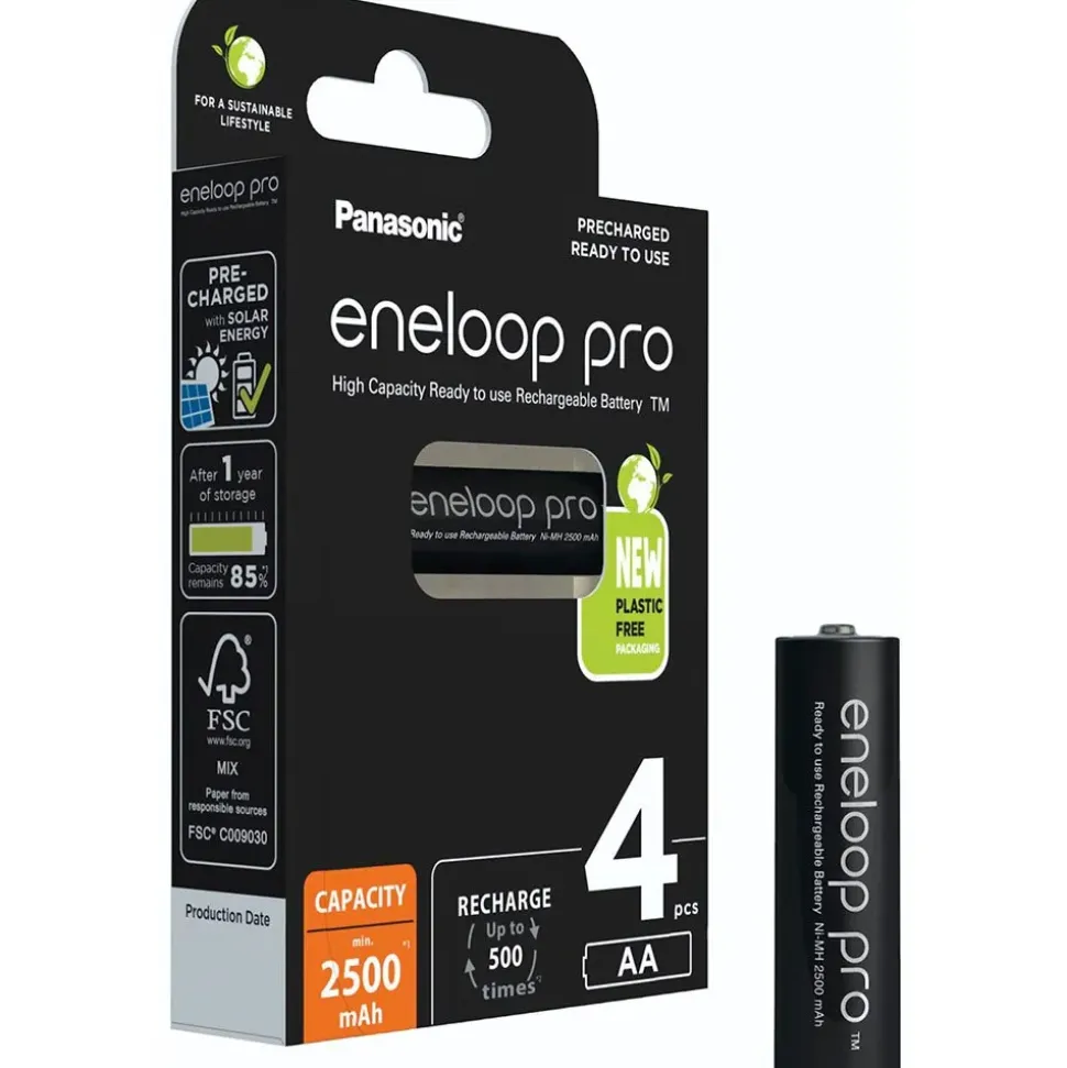 Eneloop Pila recargable BK-3HCDE/4BE 2500mAh 4 unidades