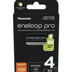 Eneloop Pila recargable BK-3HCDE/4BE 2500mAh 4 unidades