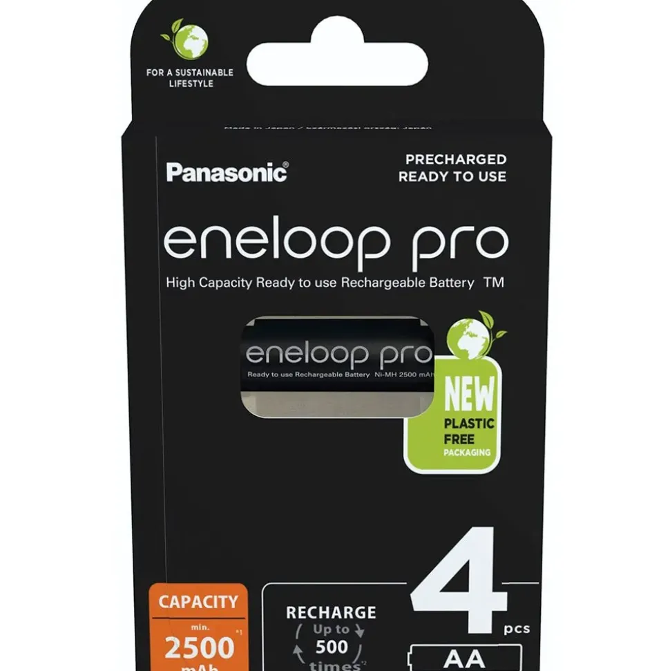 Eneloop Pila recargable BK-3HCDE/4BE 2500mAh 4 unidades