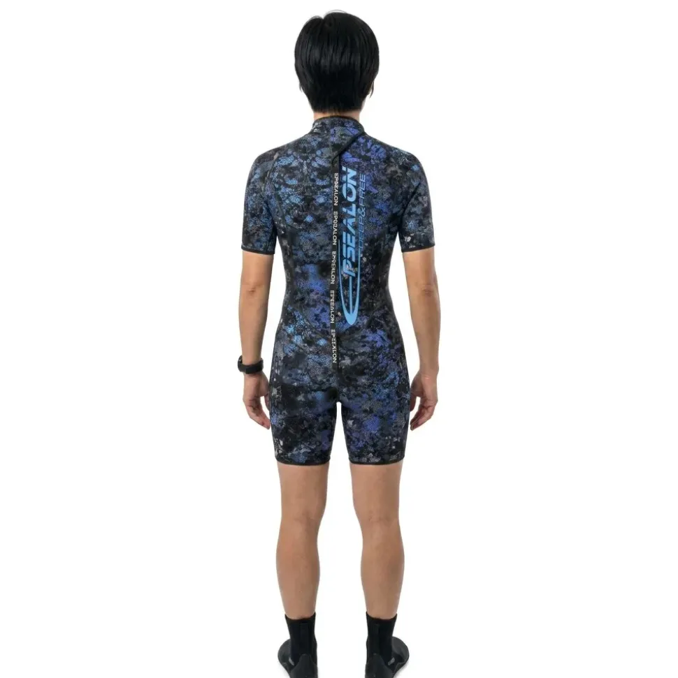 Epsealon Shorty de manga corta para mujer Spearfishing 2.5 mm