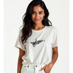 Kruskis Camiseta de manga corta para mujer Orca Tribal