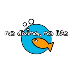 Kruskis Camiseta de manga corta para mujer No Diving No Life
