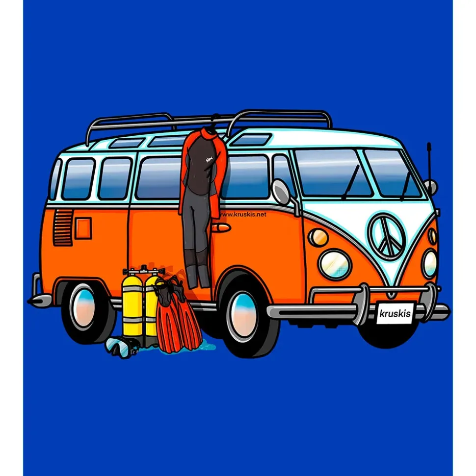 Kruskis Camiseta de manga corta para mujer Hippie Van Dive