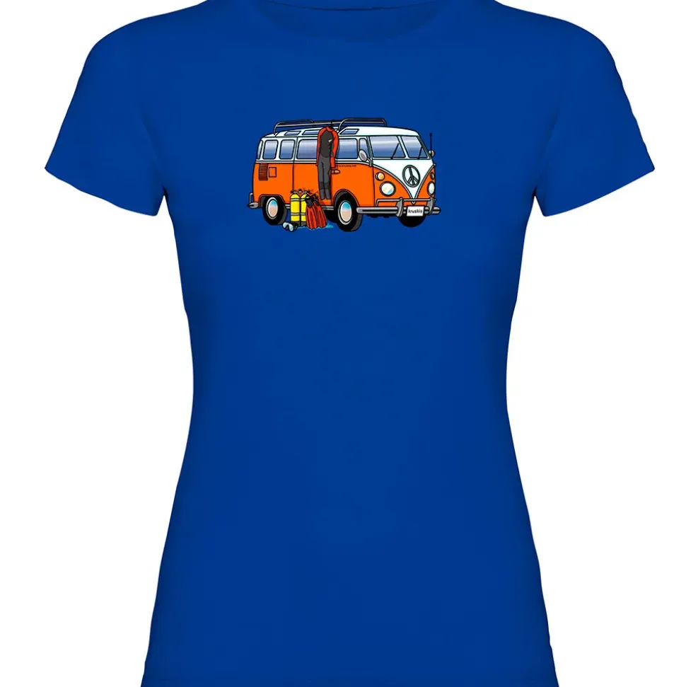 Kruskis Camiseta de manga corta para mujer Hippie Van Dive