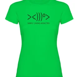 Kruskis Camiseta de manga corta para mujer Simply Diving Addicted