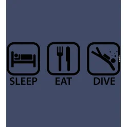 Kruskis Camiseta de manga corta Sleep Eat And Dive