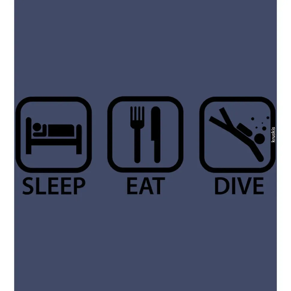 Kruskis Camiseta de manga corta Sleep Eat And Dive