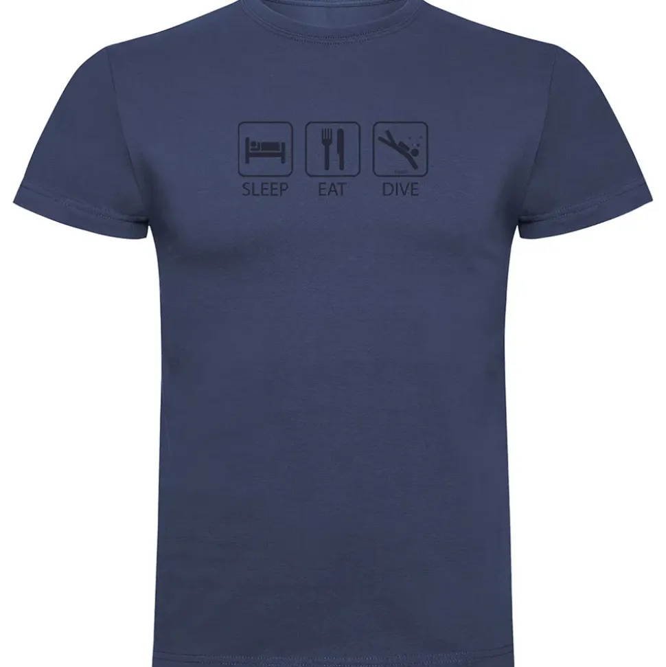 Kruskis Camiseta de manga corta Sleep Eat And Dive