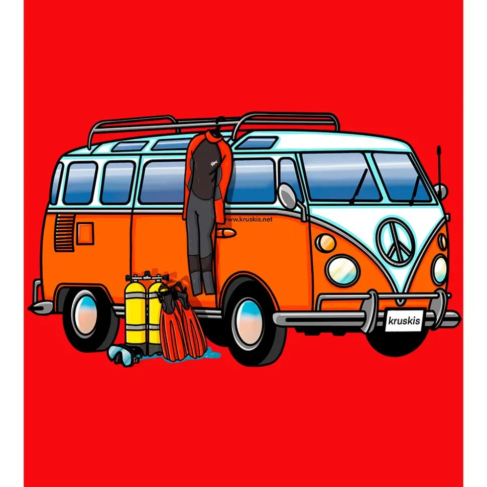 Kruskis Camiseta de manga corta para mujer Hippie Van Dive