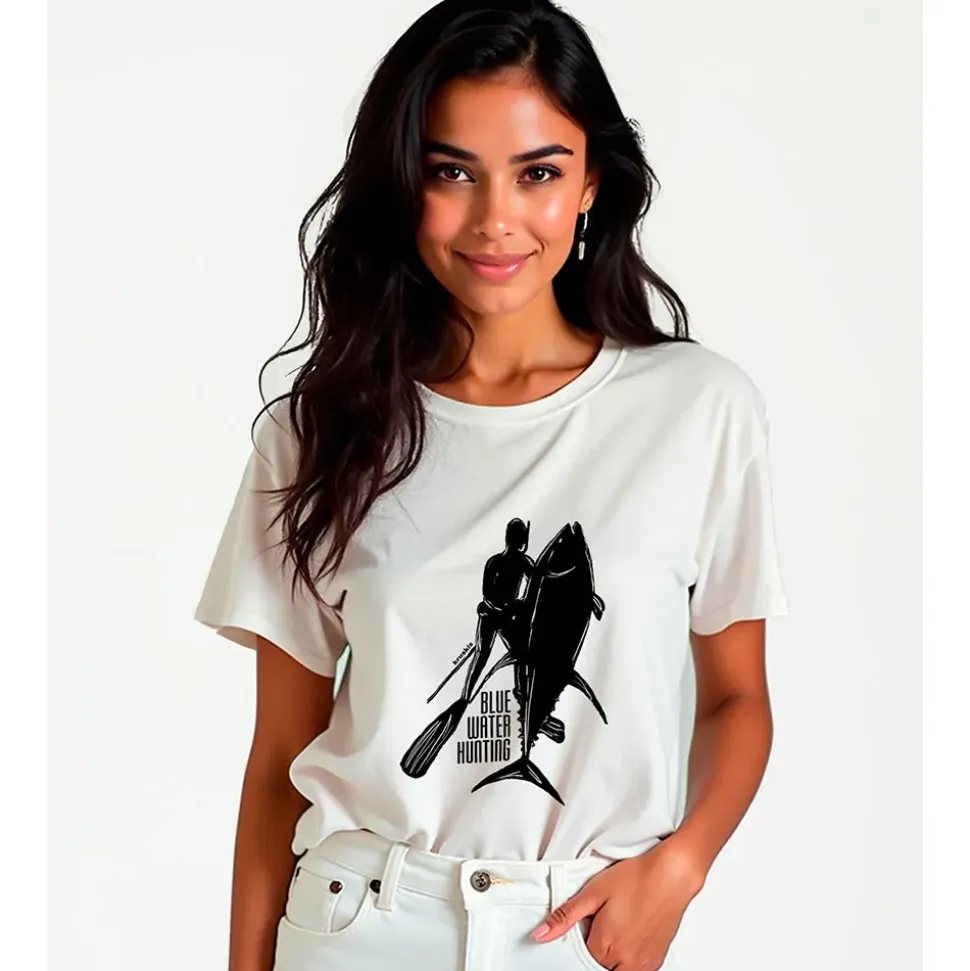 Kruskis Camiseta de manga corta para mujer Blue Water Hunting