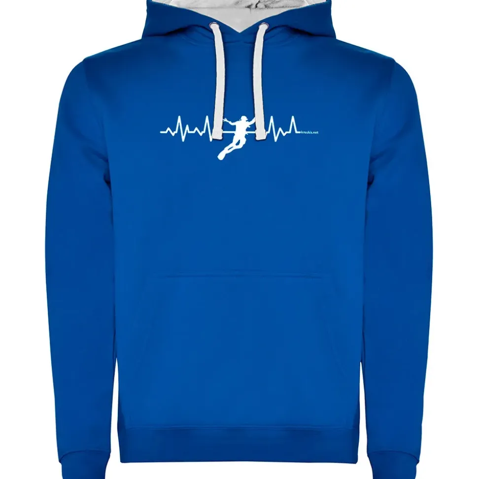 Kruskis Sudadera con capucha Diving Heartbeat Two-Colour