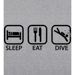 Kruskis Sudadera con capucha Sleep Eat And Dive Two-Colour