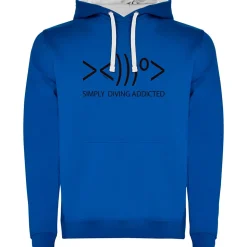 Kruskis Sudadera con capucha Simply Diving Addicted Two-Colour