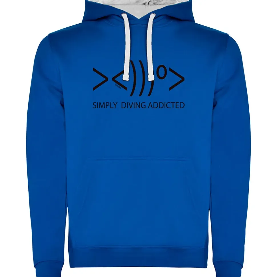 Kruskis Sudadera con capucha Simply Diving Addicted Two-Colour