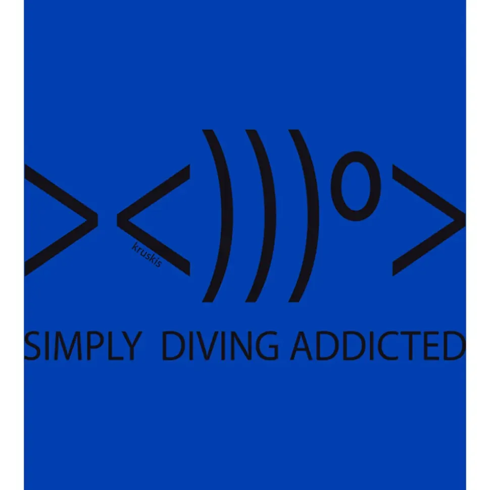 Kruskis Sudadera con capucha Simply Diving Addicted Two-Colour