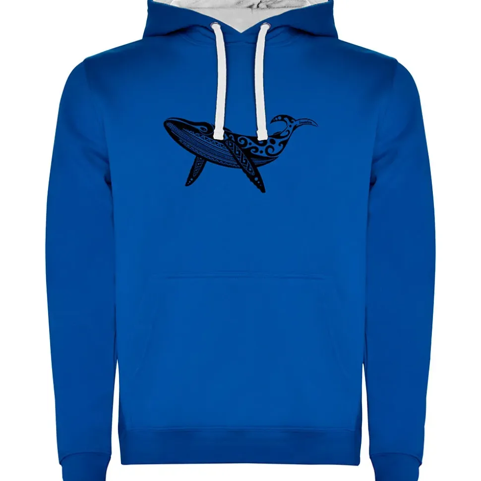 Kruskis Sudadera con capucha Whale Tribal Two-Colour