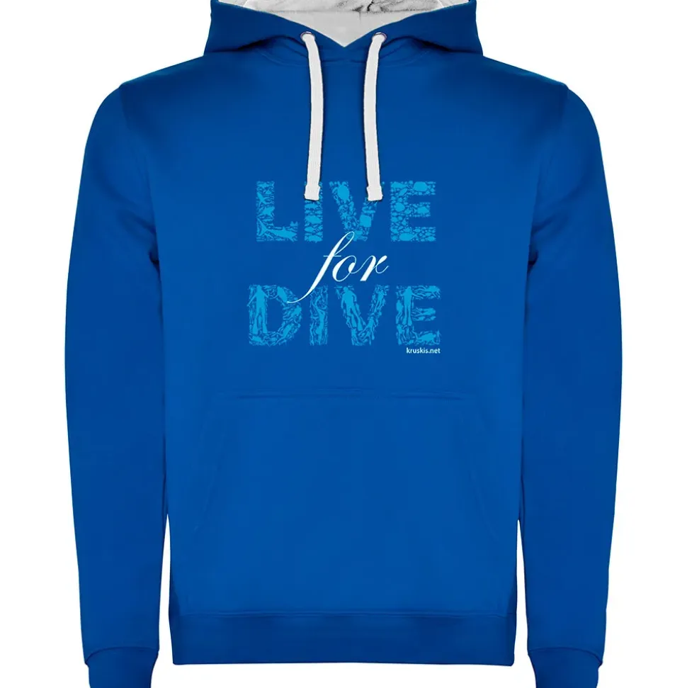 Kruskis Sudadera con capucha Live For Dive Two-Colour