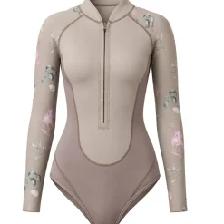 Loum Shorty manga larga cremallera frontal para mujer Aquabelle