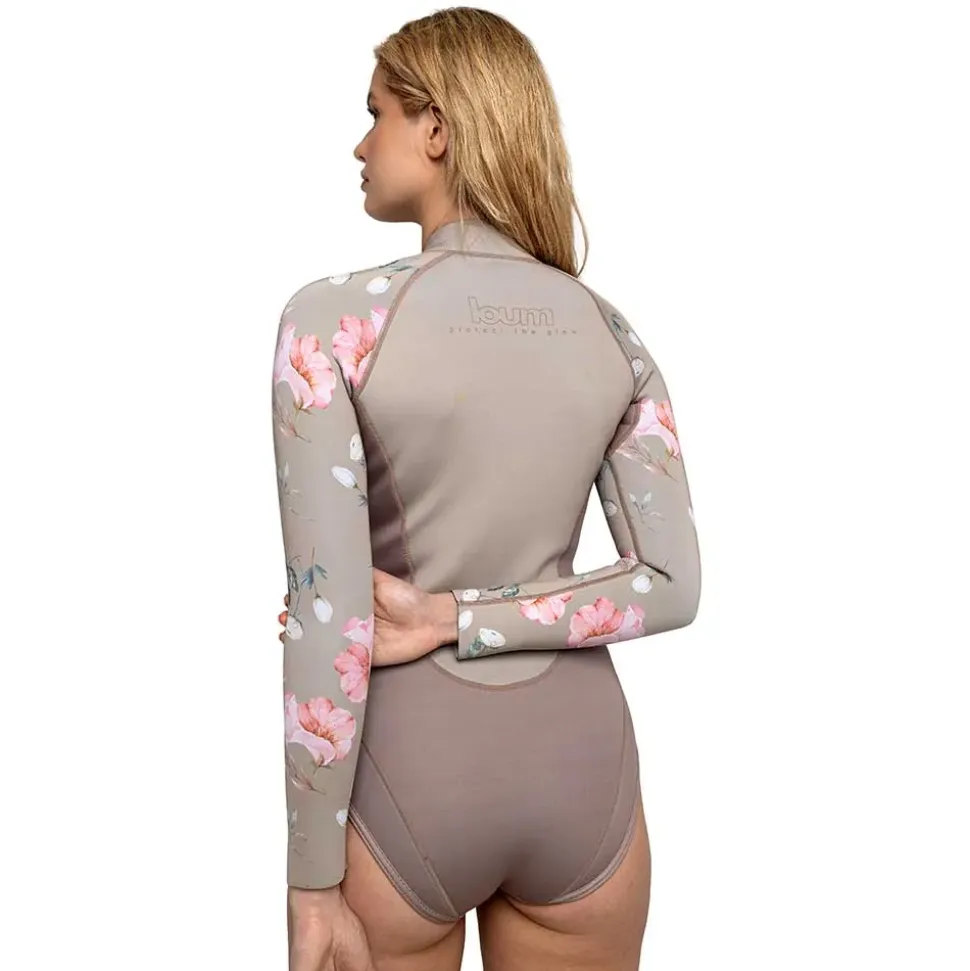 Loum Shorty manga larga cremallera frontal para mujer Aquabelle