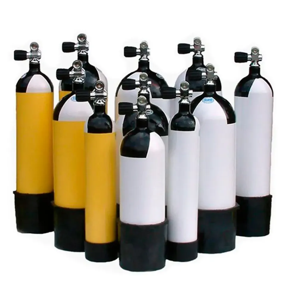 Metalsub Botella de buceo 2 Outlets V Valve 18L 232 2026