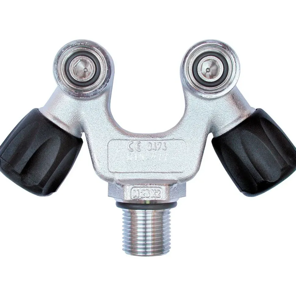 Metalsub Botella de buceo 2 Outlets V Valve 18L 232 2026